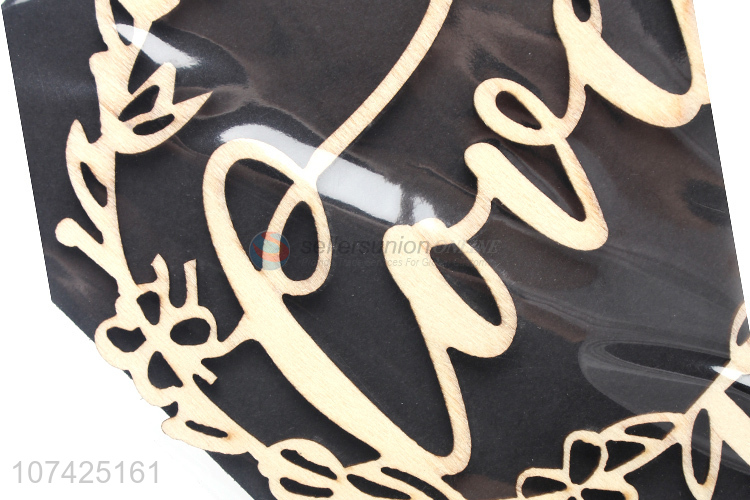 Hot selling laser cut wooden cake topper for wedding decoration