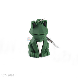 Unique Design Cartoon Frog PVC Keychain Key Ring