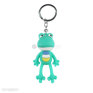 Wholesale Cartoon Frog PVC Keychain Fashion Key Ring