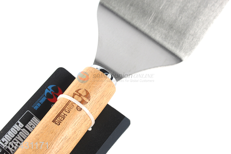 Best Quality Bamboo Handle Stainless Steel Pizza Shovel Cake Shovel