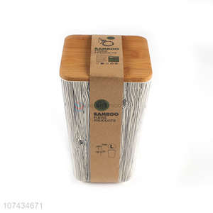 New Design Fashion Bamboo Fiber Sealed Jar Storage Jar