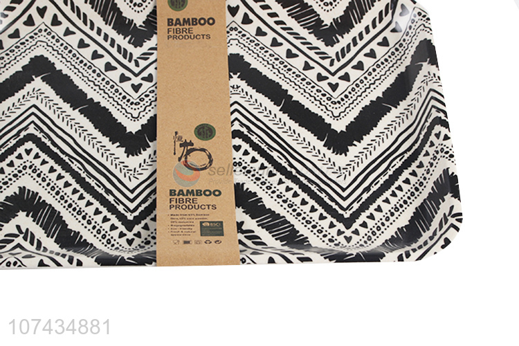 Wholesale Bamboo Fiber Serving Tray Fashion Rectangle Tray