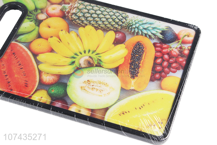 Custom Fruit Pattern Rectangle Chopping Board For Household