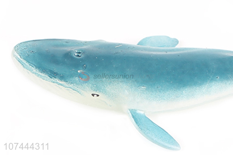 Wholesale cheap plastic blue whale model toy cartoon animal toys