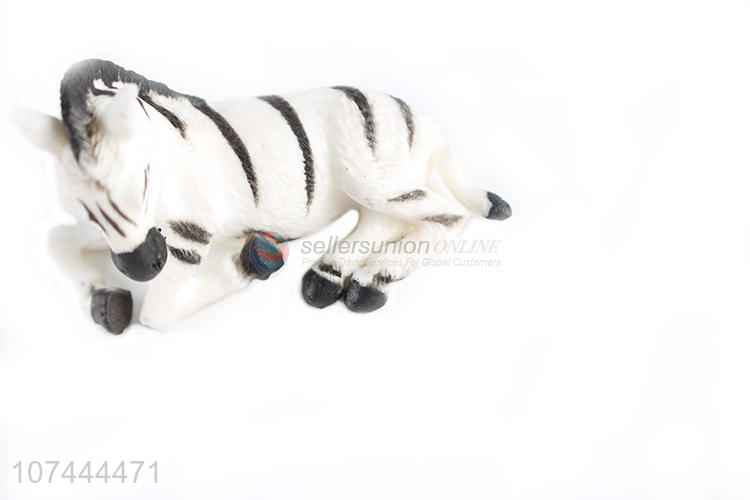 High quality plastic zebra model toy cartoon animal toys