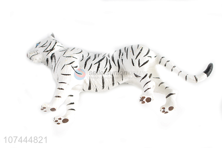 Factory direct sale solid pvc animal model toy white tiger toy