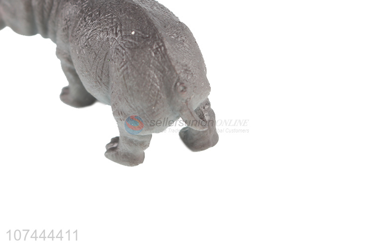 Factory price plastic hippo model toy cartoon animal toys