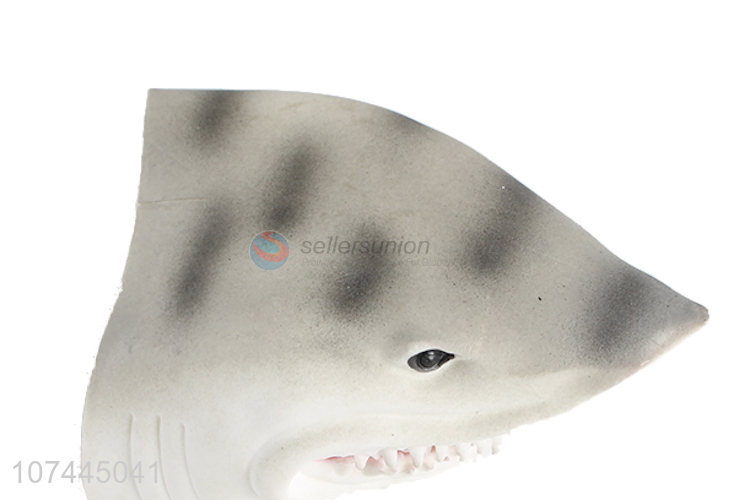 Reasonable price soft tpr shark finger puppet toy