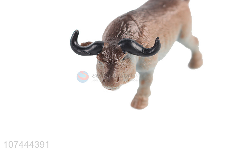 Good quality plastic buffalo model toy cartoon animal toys