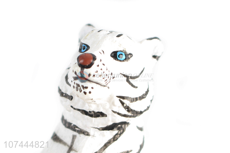 Factory direct sale solid pvc animal model toy white tiger toy