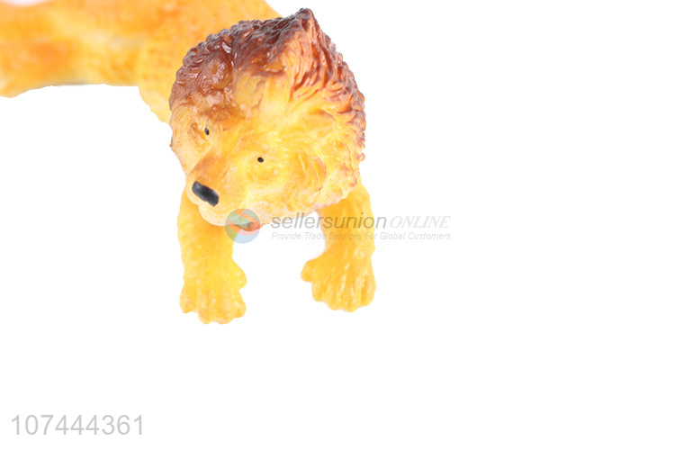 Hot sale realistic animal model toy tpr lion toy