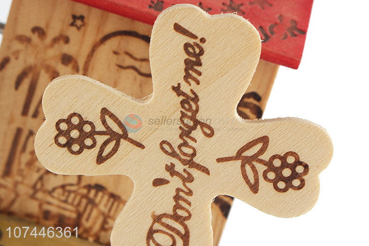 Hot Selling Cute Bear Wooden Crafts With Music