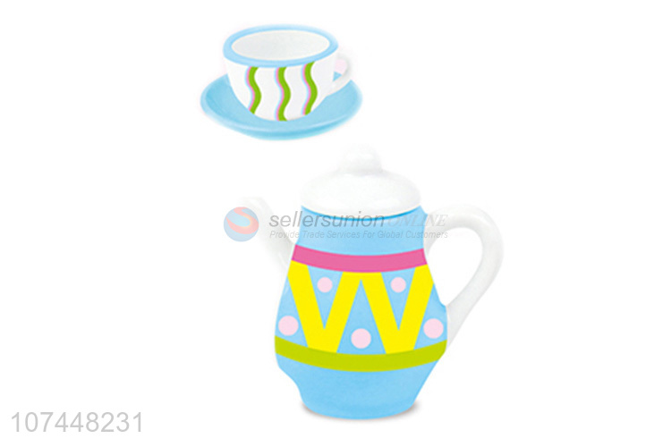 High quality children diy painting ceramic tea set toy