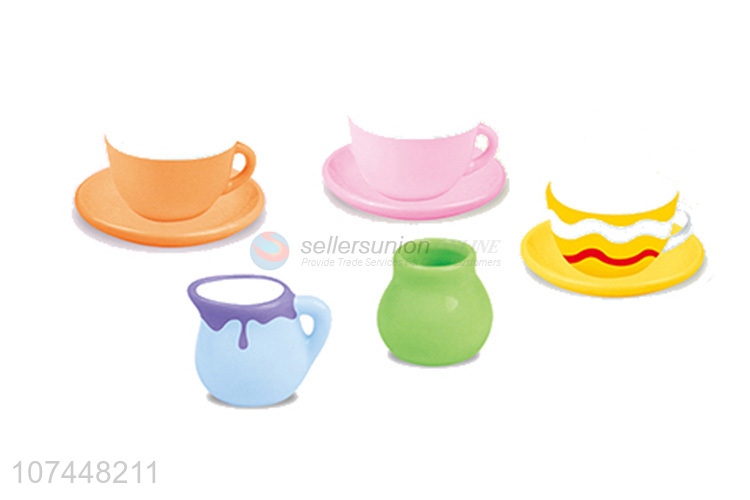 Hot sale diy toy painted ceramic tea set toy for kids