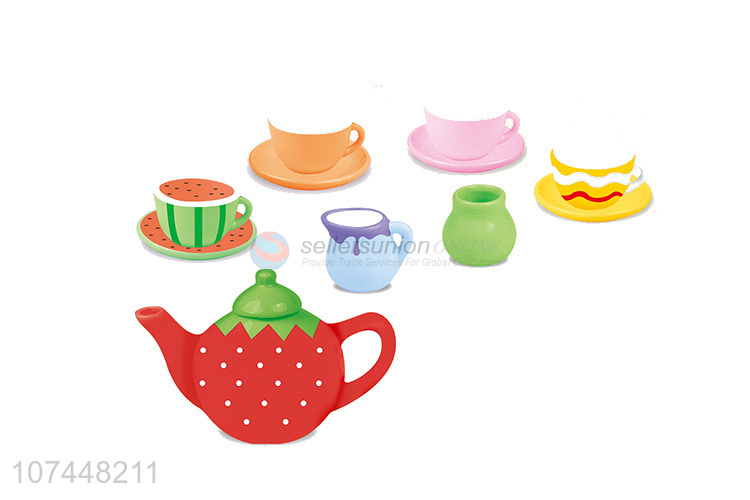 Hot sale diy toy painted ceramic tea set toy for kids