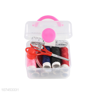 Best Sale Colors Threads/Needles/Scissor/Safety Pin/Measure Tape/Thimble Sewing Kit Box