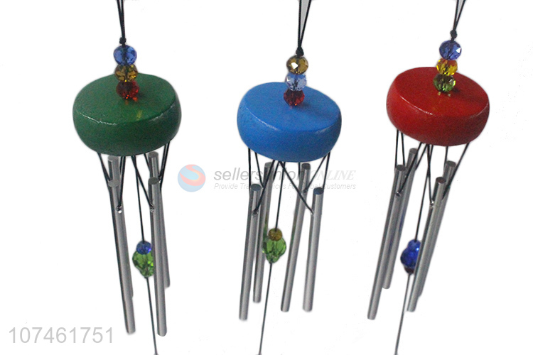 Wholesale garden decoration colored wooden wind chimes multi-tube wind chime