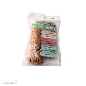 Wholesale 10 Pieces Clothespins With 10m Clothesline Set