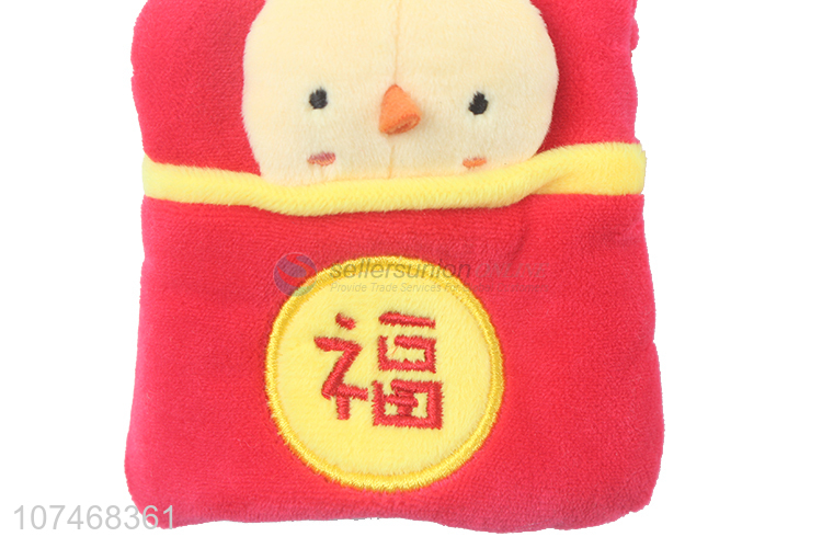 Factory direct sale plush red packet key chain women hangbag ornament