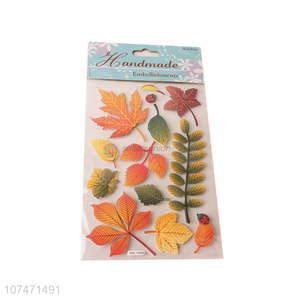 China wholesale leaves shape decorative paper stickers