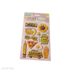 Factory supply cute puffy sticker for home decor