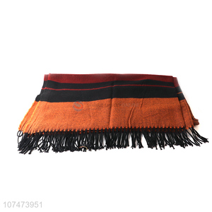 Creative retro ladies scarf with fringed decorative scarf