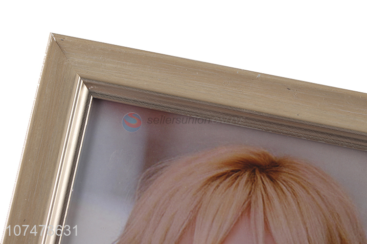 custom rectangle photo frame with back stander for home decoration