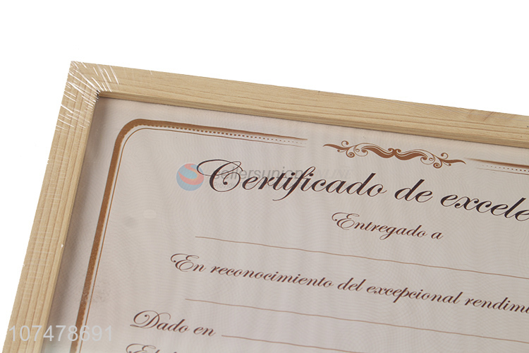 hot selling rectangle wooden frame certificate frame photo frame