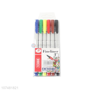 Good Sale 6 Pieces Color Marker Pen Fineliner Set