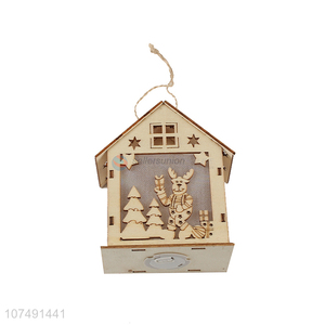 Wholesale Wooden House Pendant Christmas Lights Christmas Decoration