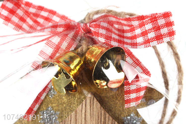 Factory Price Wooden Christmas Hanging Ornament Xmas Tree Decoration