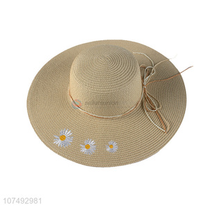 New Fashion Ladies Summer Outdoor Sun Hat Paper Straw Hat