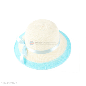 High Quality Fashion Knitted Hat With Ribbon Bow Decoration