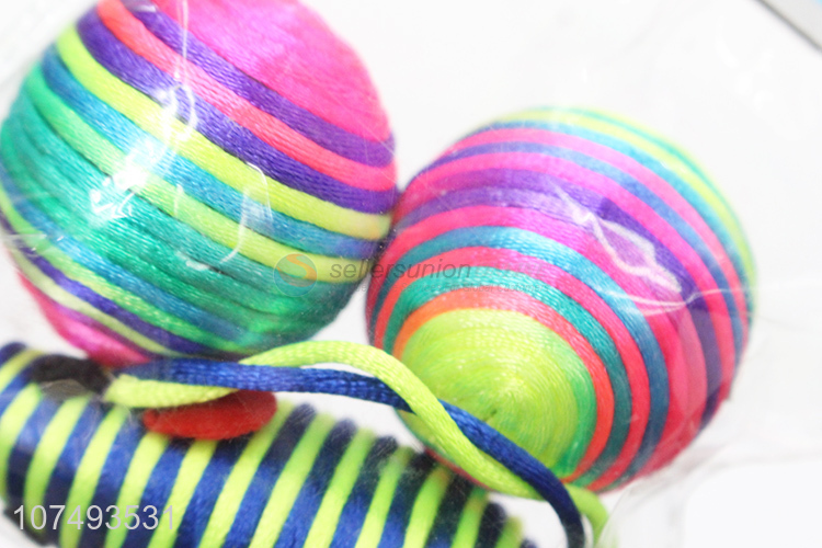 Hot Sale Colorful Woven Ball Toy For Cat