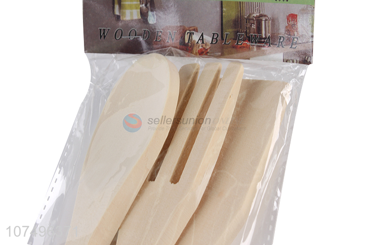 Hot sale kithen accessories natural bamboo turner set