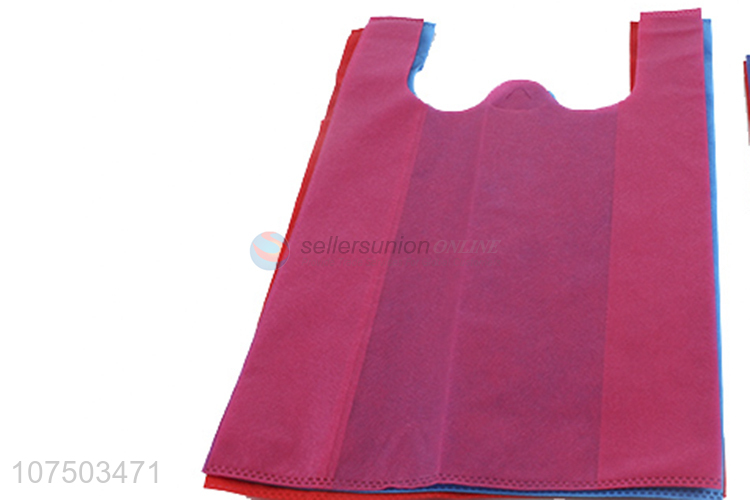 cheap price non woven vest shopping bag colorful vest tote bag