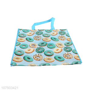 Factory Sell Exquisite Cookie Pattern Non Woven Bag Reusable Shopping Tote Bag