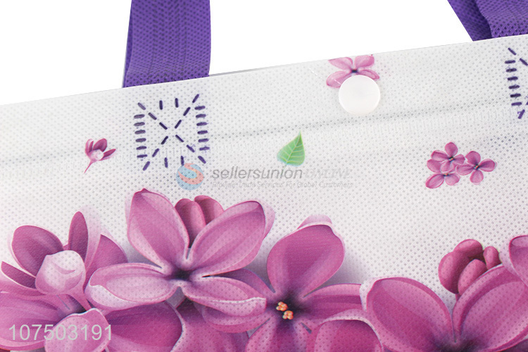 Competitive Price Flower pattern printing Non-woven Eco Friendly Shopping Bag