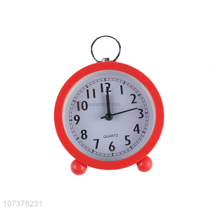 Reasonable Price Plastic Quartz Alarm Clock Round Table Top Alarm Clock