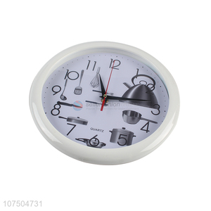 Factory Wholesale Kitchenware Pattern Design Round Modern Wall Clock