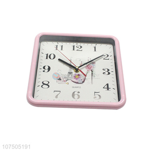 Fashionable Style Cheap Gift Promotional Plastic Square Wall Clock