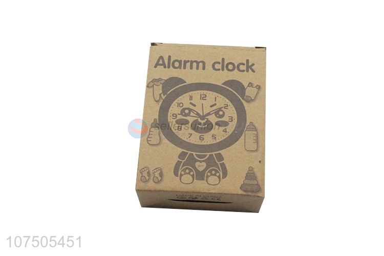 Cheap Price Cute Bear Shape Design Plastic Table Alarm Clock For Kids