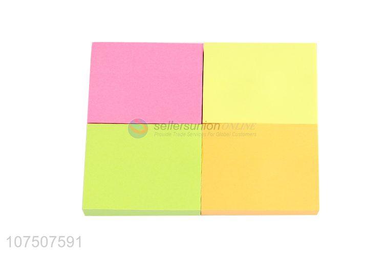 Popular 4 Pieces Light Color Paper Sticky Notes Set