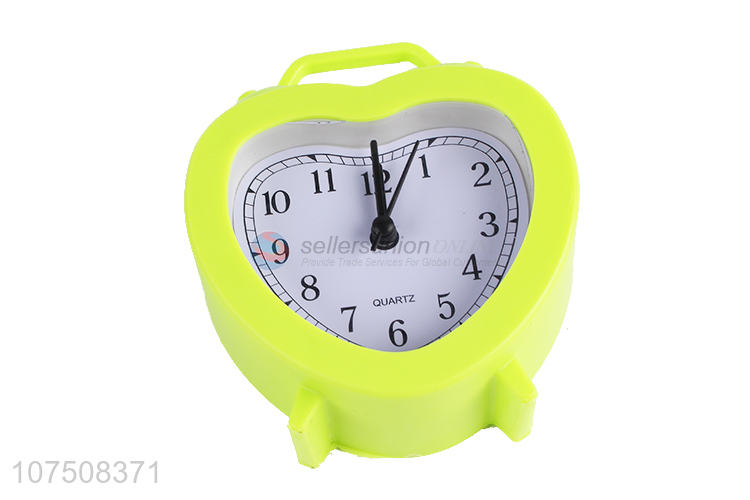 Hot selling heart shape twin bell alarm clock students alarm clock