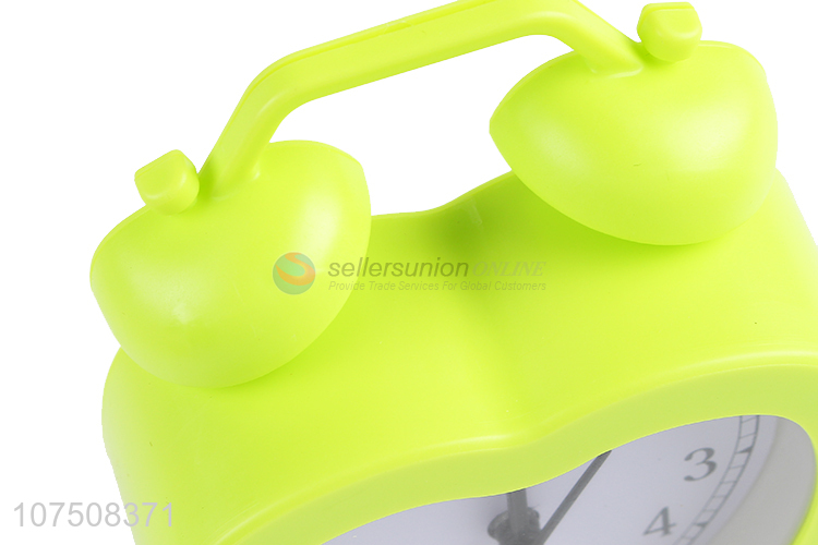 Hot selling heart shape twin bell alarm clock students alarm clock