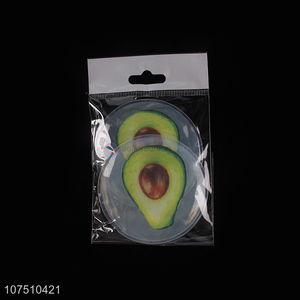 High Sales Round Shaoe Avocado Pattern Relieve Fatigue Gel Eye Patches