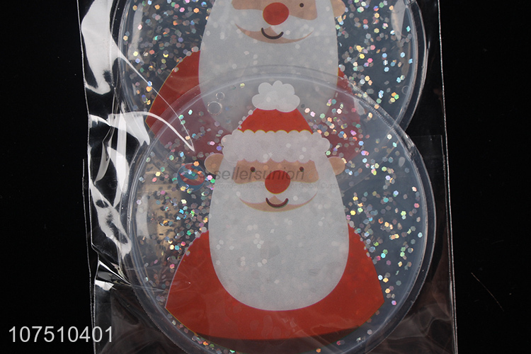 Premium Quality Santa Pattern Round Glitter Powders Gel Eye Patches