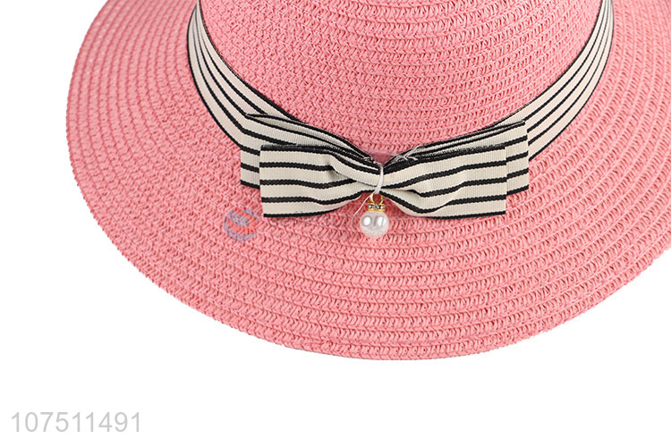 Good quality fashion ladies sun hat paper straw hat bucket hat
