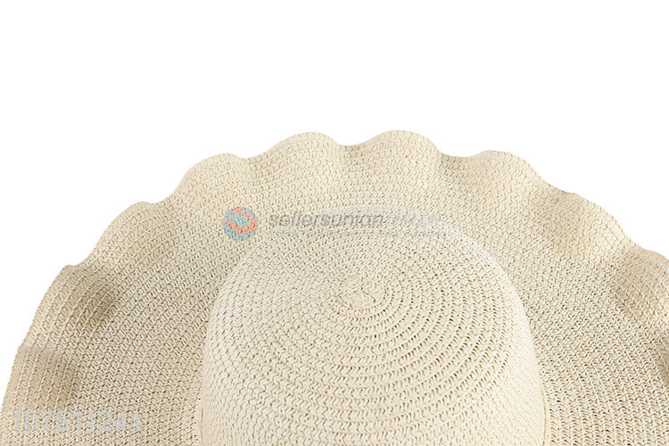 Most popular women wide brim paper straw hat sun hats