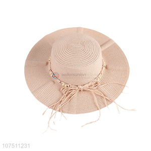 Hot products ladies travel straw hat wide brim sun hat